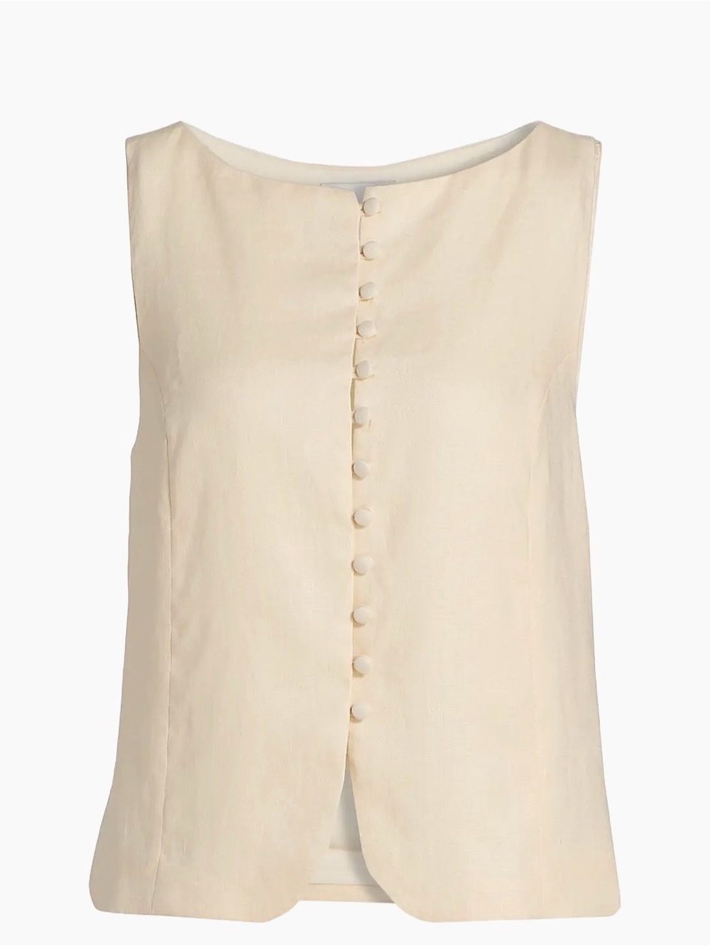 Reformation Addison Linen Vest Top